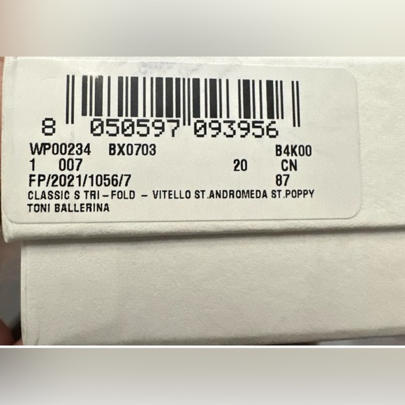 FURLA  Leather TriFold Wallet Floral Pattern New In Box($148 RetailON SALE) - Picture 6 of 7